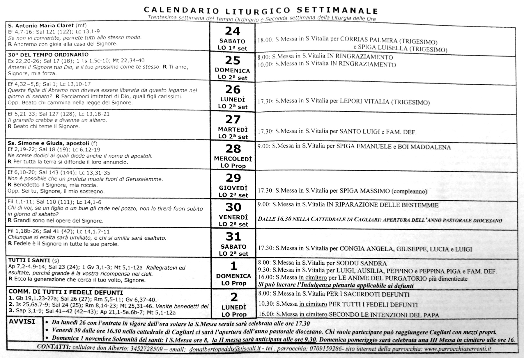 calendario